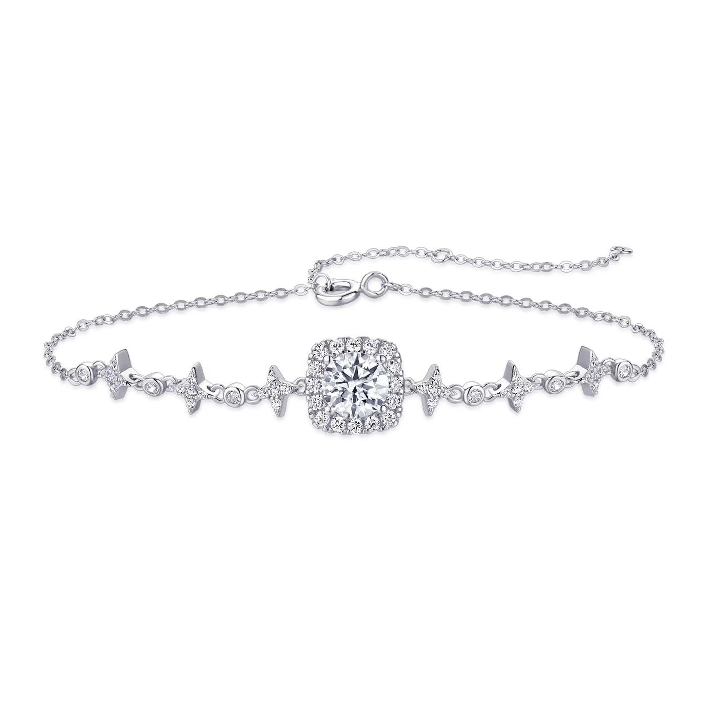 【#30】(Mira)925 SterlingSilver Synthetic Moissanite bracelet