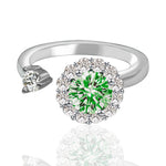 【#03】(Trajectory) 925 Sterling Silver Synthetic Moissanite rings