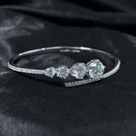 【#102】(Holly)925 Sterling Silver Synthetic Moissanite bracelet