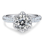 【#09】(Destin) 925 Sterling Silver Synthetic Moissanite ring