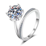 【#JZ146】(Cloud) 925 Sterling Silver Synthetic Moissanite ring