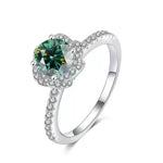 【#147】(Angle)925 Sterling Silver Synthetic Moissanite Rings