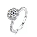 【#147】(Angle)925 Sterling Silver Synthetic Moissanite Rings
