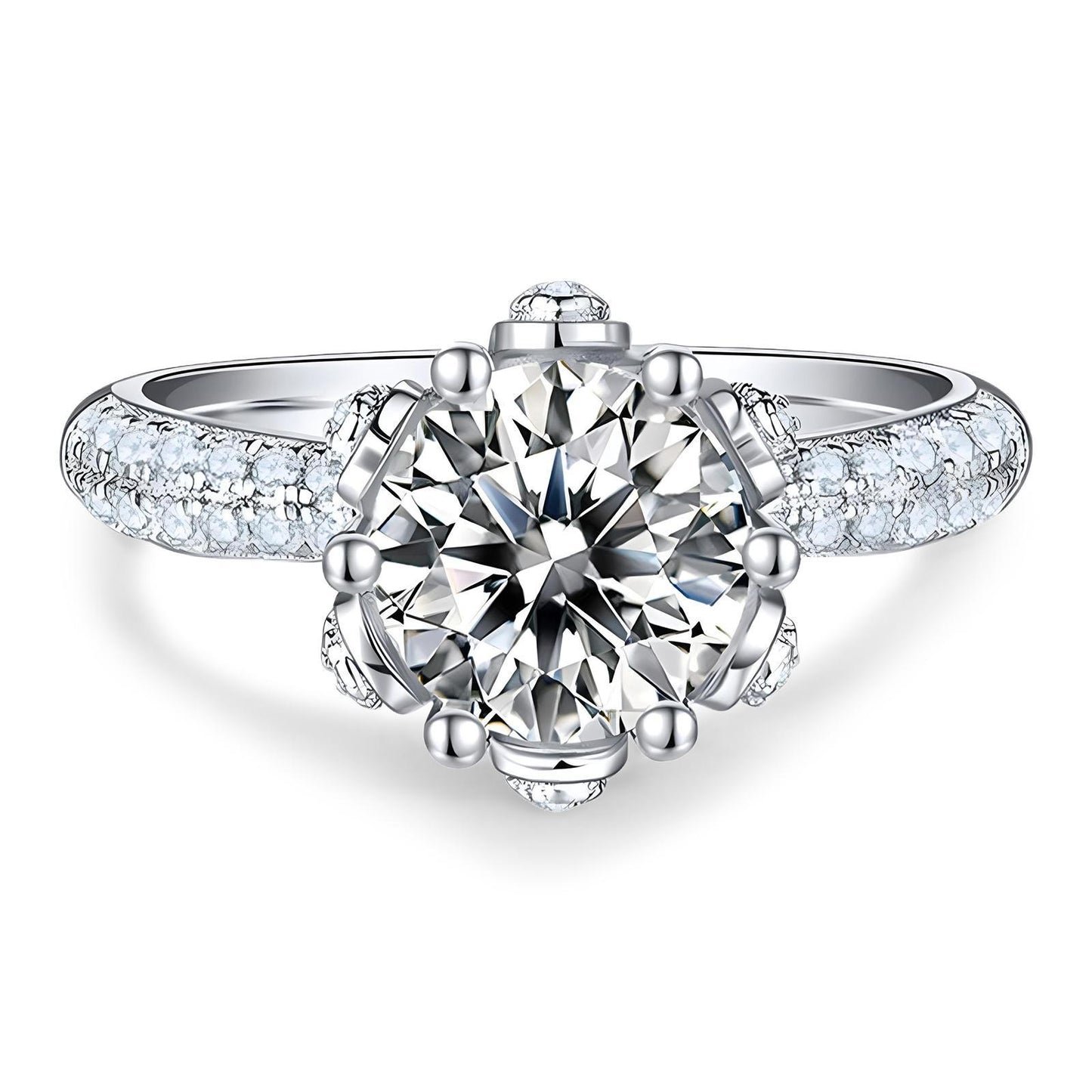 【#JZ150】(Destin) 925 Sterling Silver Synthetic Moissanite ring