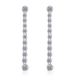 【#155】(Paulina)925 Sterling Silver Synthetic Moissanite Earrings