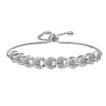 【#156】(Chaya)925 Sterling Silver Synthetic Moissanite Bracelet