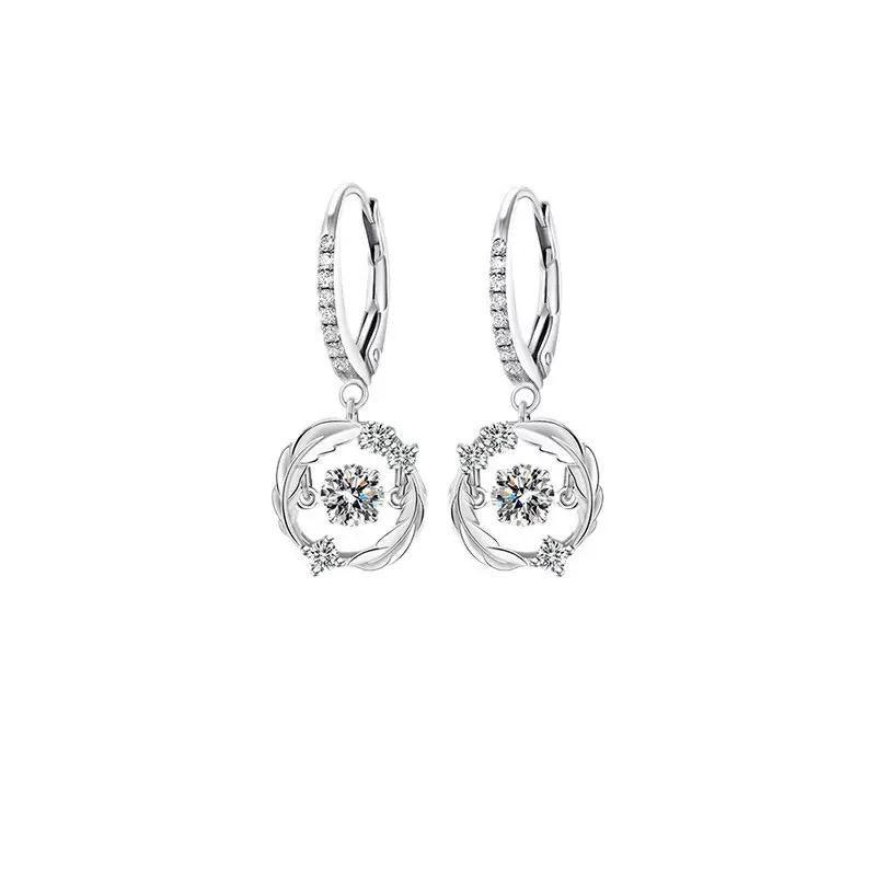 【#163】(Ethan)925 Sterling Silver Synthetic Moissanite Earrings