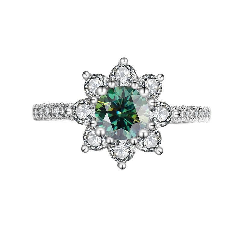 【#174】(Christie)925 Sterling Silver Synthetic Moissanit Ring