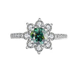 【#174】(Christie)925 Sterling Silver Synthetic Moissanit Ring