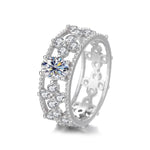 【#175】(Caroline)925 Sterling Silver Synthetic Moissanit Ring