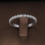 【#178】(Christine)925 Sterling Silver Synthetic Moissanit Ring