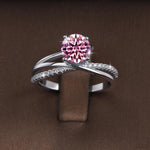 【#181】(Celestine)925 Sterling Silver Synthetic Moissanit Ring