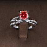 【#181】(Celestine)925 Sterling Silver Synthetic Moissanit Ring