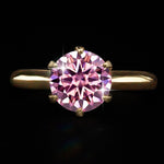 【#185】(Connie) 925 sterling Silver Synthetic Moissanite Ring