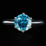 【#185】(Connie) 925 sterling Silver Synthetic Moissanite Ring