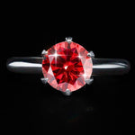 【#185】(Connie) 925 sterling Silver Synthetic Moissanite Ring