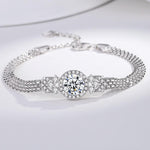【#186】(Clara) 925 Sterling Silver Synthetic Moissanite Bracelet