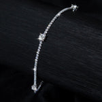 【#187】(Christina) 925 Sterling Silver Synthetic Moissanite Bracelet