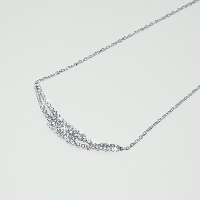 【#188】(Carla)925 Sterling silver Synthetic Moissanite Necklace