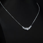 【#189】(Chappell) 925 Sterling Silver Synthetic Moissanite Necklace