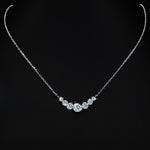 【#189】(Chappell) 925 Sterling Silver Synthetic Moissanite Necklace