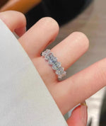 【#192】(Christy)925 Sterling Silver Synthetic Moissanite rings