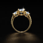 【#199】(Carole) 925 Sterling Silver Synthetic Moissanite Ring