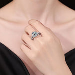 【#A319】(Ava)925 Sterling Silver Synthetic Moissanite Ring