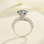 【#A319】(Ava)925 Sterling Silver Synthetic Moissanite Ring