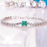 【#A320】(Alex)925 Sterling Silver Synthetic Moissanite bracelet