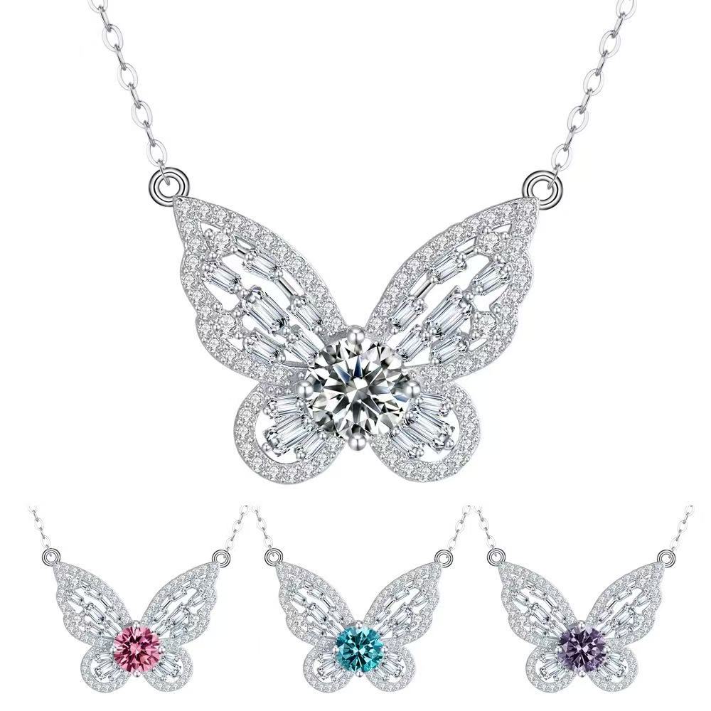 【#A325】(Iona)925 Sterling Silver Synthetic Moissanite Necklace