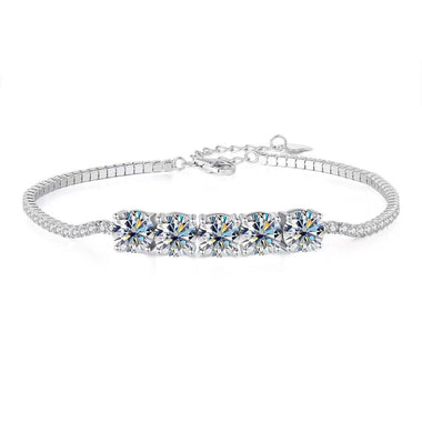 【#A332】(Sabrina)925 Sterling Silver Synthetic Moissanite bracelet
