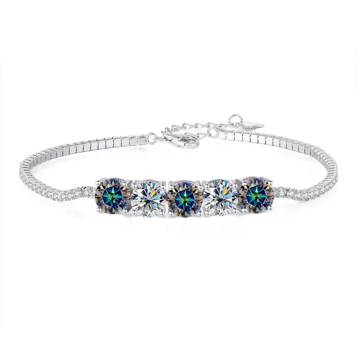 【#A332】(Sabrina)925 Sterling Silver Synthetic Moissanite bracelet