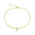 【#503】(Maddox)925 Sterling Silver Synthetic Moissanite Necklace