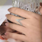 【#507】(Maxwell)925 Sterling Silver Synthetic Moissanite Ring