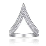 【#507】(Maxwell)925 Sterling Silver Synthetic Moissanite Ring