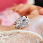 【#514】(Magee)925 Sterling Silver Synthetic Moissanite Ring