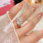 【#514】(Magee)925 Sterling Silver Synthetic Moissanite Ring