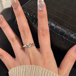 【#513】(Maximilian)925 Sterling Silver Synthetic Moissanite Ring