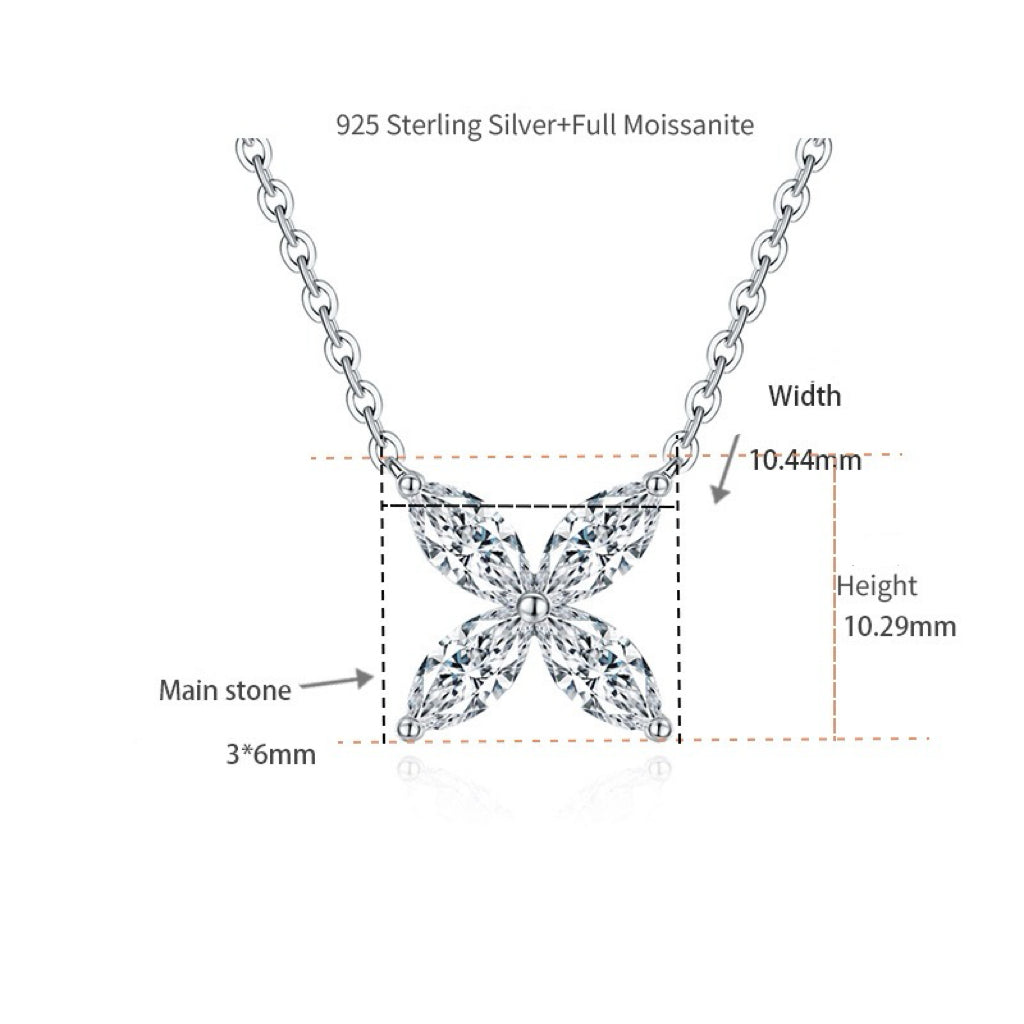 【#501】(Maxine) 925 Sterling Silver Synthetic Moissanite Set