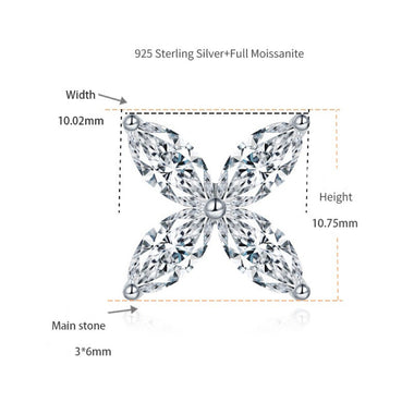 【#501】(Maxine) 925 Sterling Silver Synthetic Moissanite Set
