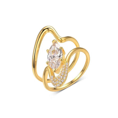 【#528】(Orval)925 Sterling Silver Synthetic Moissanite Ring