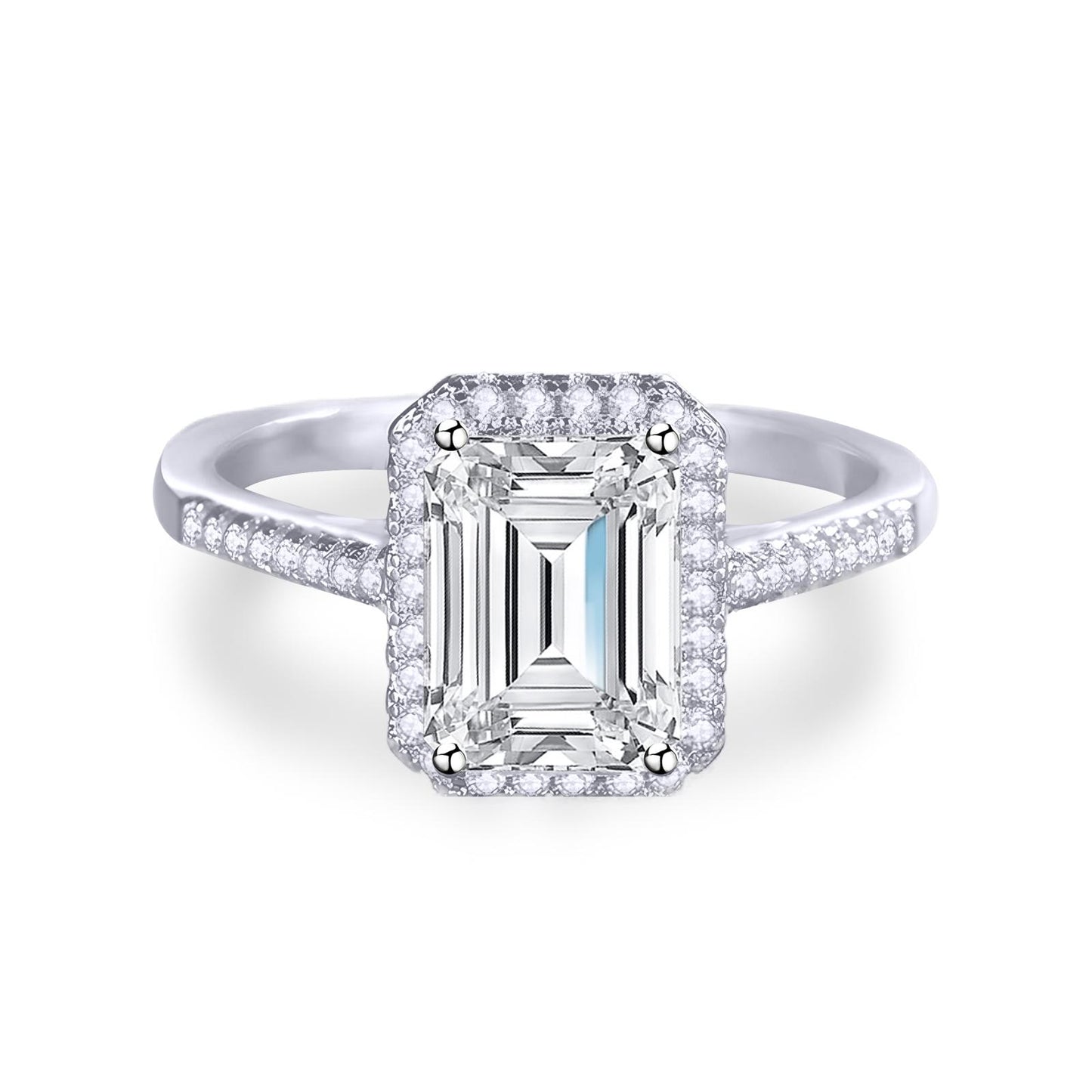 【#21】(Layla) 925 Sterling Silver Synthetic Moissanite ring