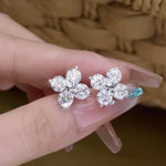 【#H237】(Edison)925Sterling Silver Synthetic Moissanite earrings