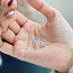 【#H240】(Erica)925Sterling Silver Synthetic Moissanite earring