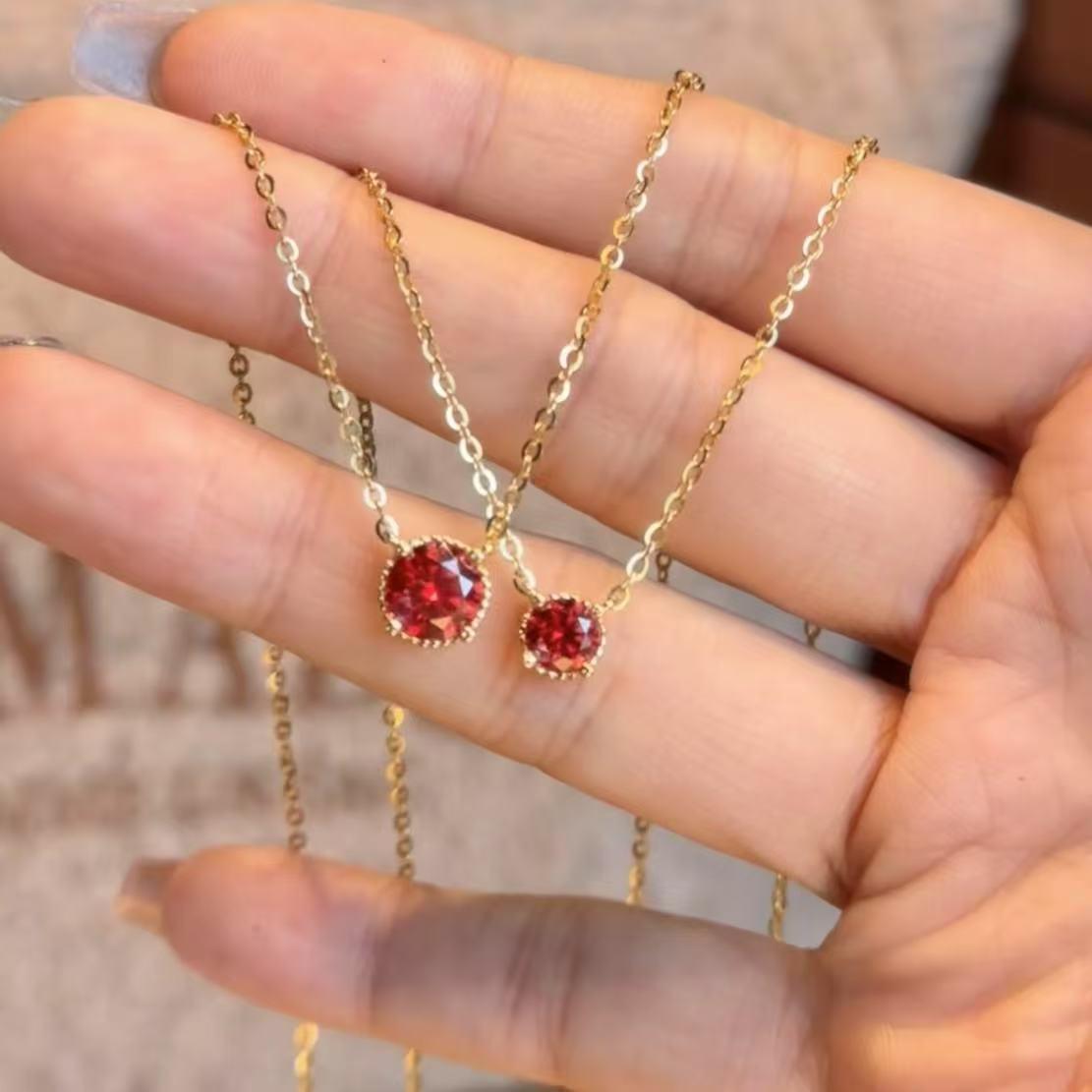 【#H246】(Fabiana)925 Sterling Silver Synthetic Moissanite Necklace