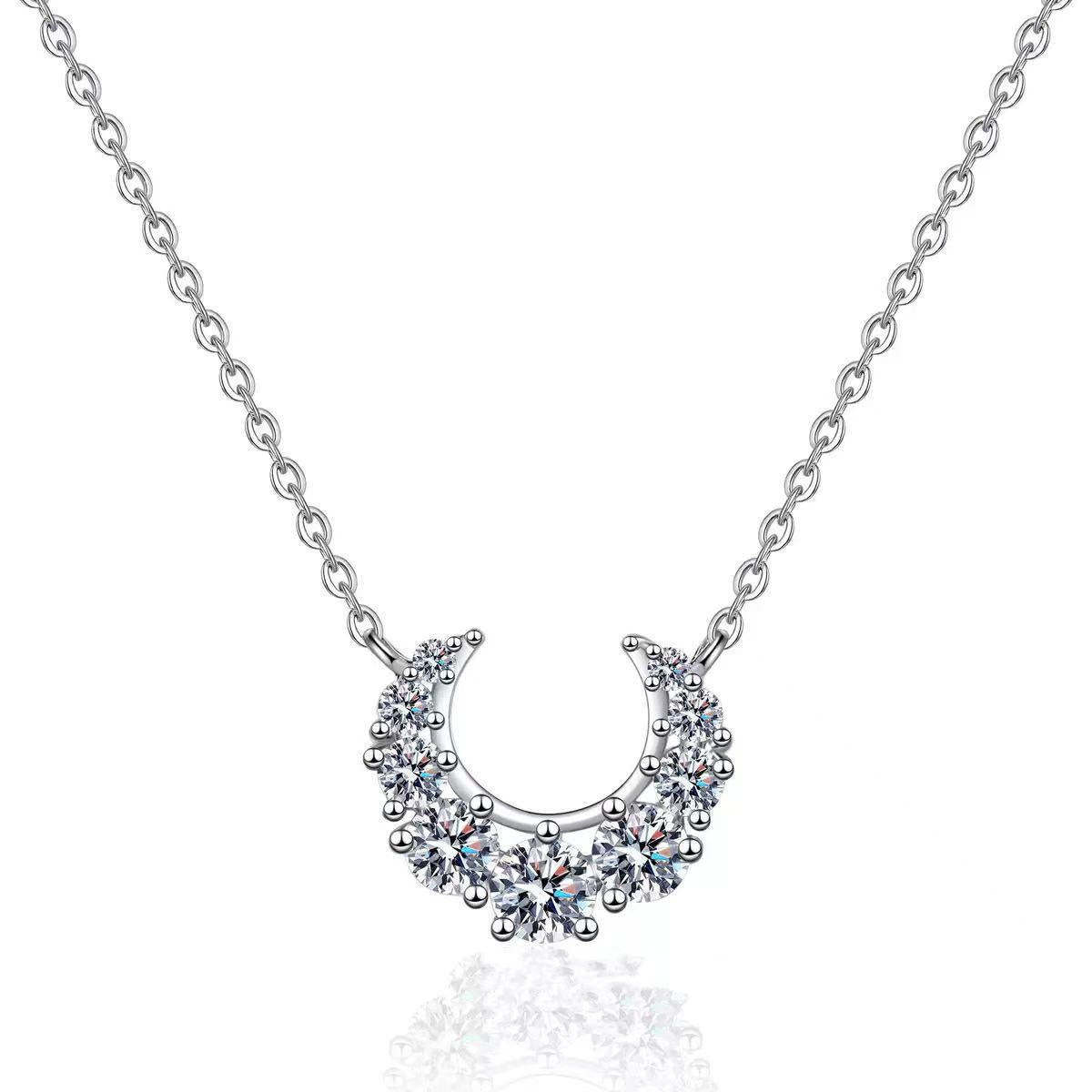 【#250】(Felice)925 Sterling Silver Synthetic Moissanite Necklace