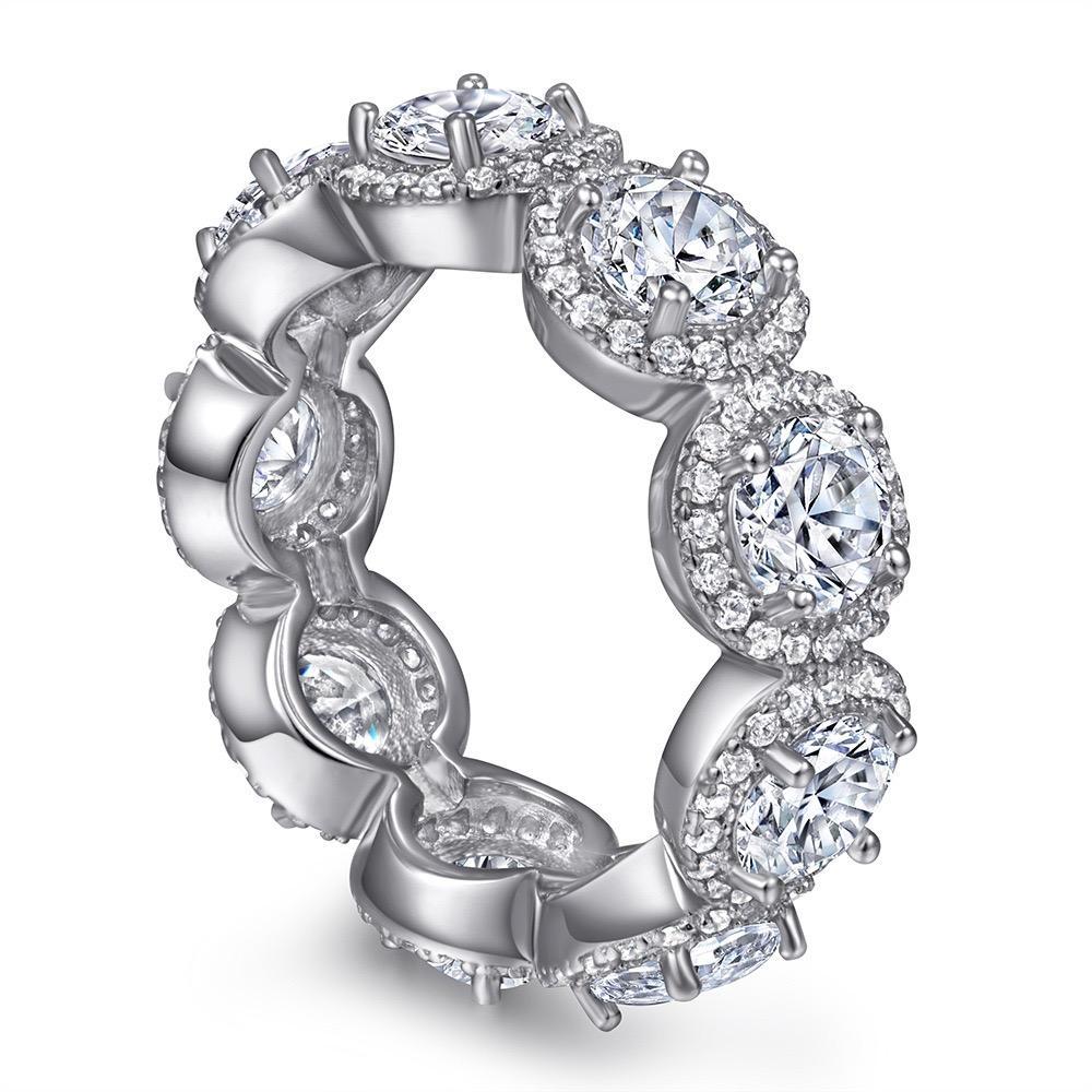 【#A261】(Gavin)925 Sterling Silver Synthetic Moissanite Ring