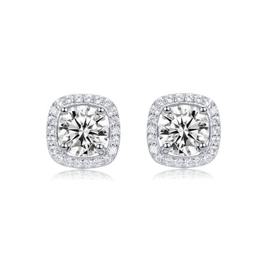 【#18】(Princess earrings)925 Sterling Silver Moissanite rings