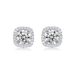 【#18】(Princess earrings)925 Sterling Silver Moissanite rings